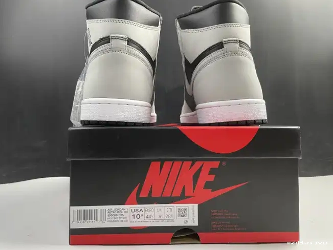 Rep Light Jordan Smoke 1 Grey Air White 555088-035 Black High Retro 0515